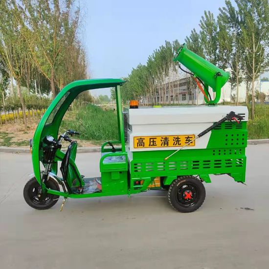 图片 Electric high-pressure cleaning vehicle, small road washing vehicle, multi-functional highway maintenance spraying vehicle