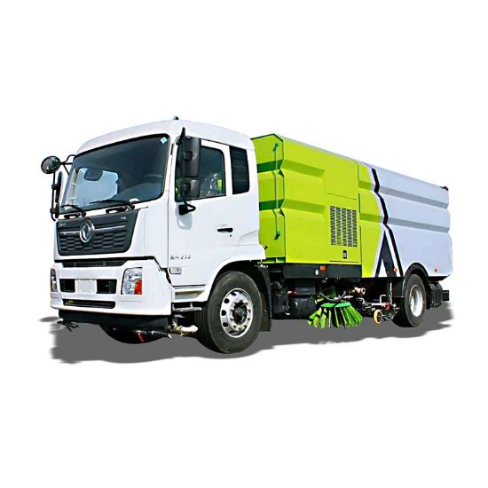 图片 Dongfeng Tianjin 18 ton road washing sweeper road washing suction operation dust reduction and cooling