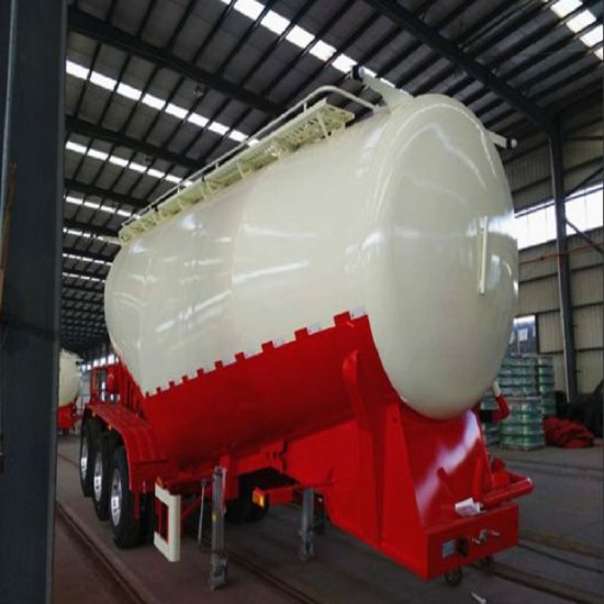 图片 40 cubic powder material transport truck bulk cement tank semi-trailer semi-trailer