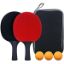 图片 Table tennis racket set 2 rackets 3 balls table tennis racket portable net racket family sports table tennis set anti-glue table tennis racket