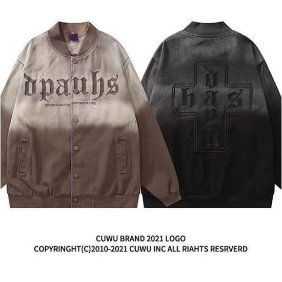 图片 American retro washed old gradient denim high street men's fashion jacket spring new couple versatile jacket men