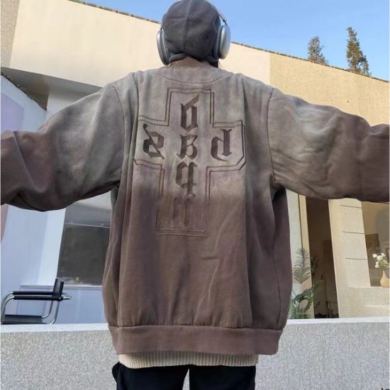图片 American retro washed old gradient denim high street men's fashion jacket spring new couple versatile jacket men
