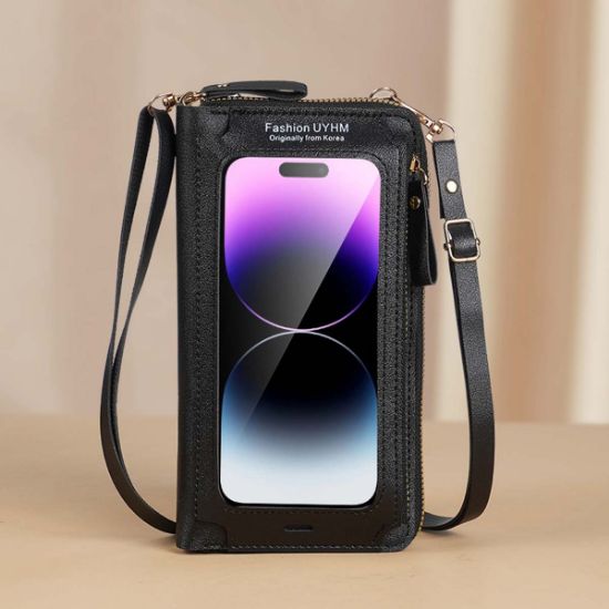 图片 New touch screen mobile phone bag women's crossbody anti-theft multifunctional shoulder bag versatile transparent mini wallet mobile phone bag