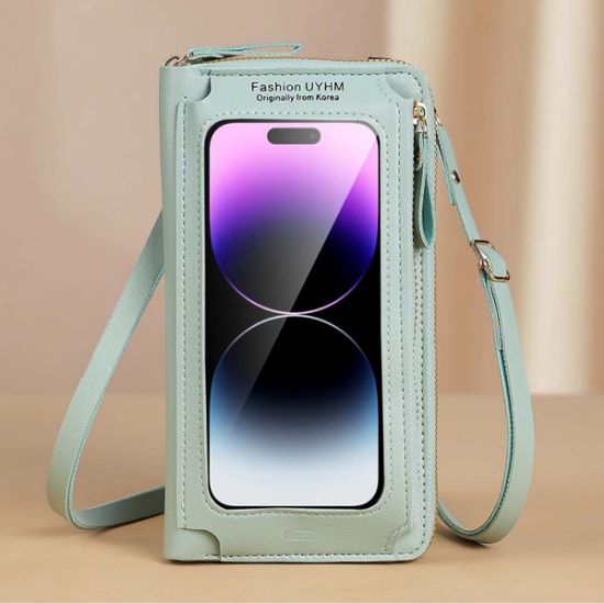 图片 New touch screen mobile phone bag women's crossbody anti-theft multifunctional shoulder bag versatile transparent mini wallet mobile phone bag
