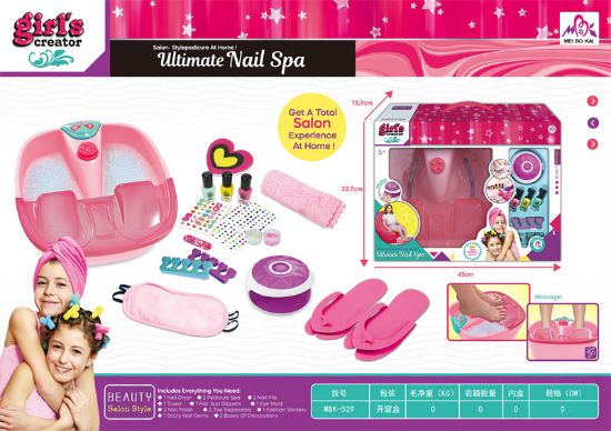 图片 Pedicure Basin and Nail Art Set, Pretend Play Toy (4 AA Batteries Not Included)