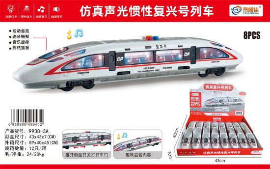 图片 Simulated Sound and Light Inertia Fuxing High-speed Train Set (8pcs)