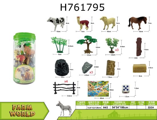 图片 22-piece Farm Animal Set